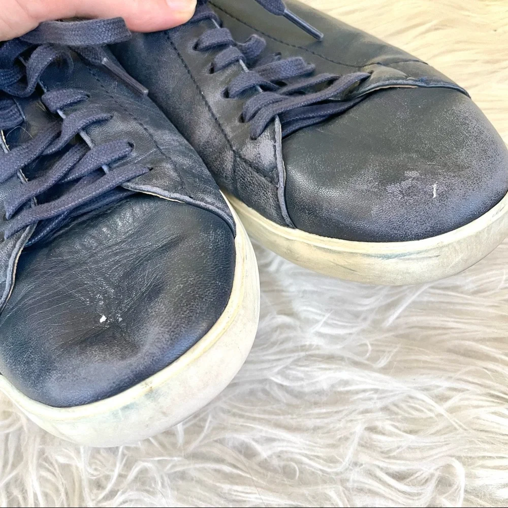 Cole Haan Grand OS Leather Lace Up Sneakers Blue Size 9 Mens Casual